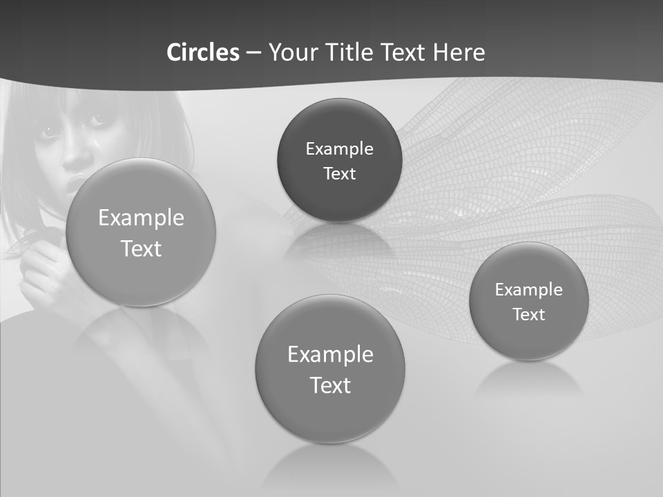 Women Artificial Faeries PowerPoint Template