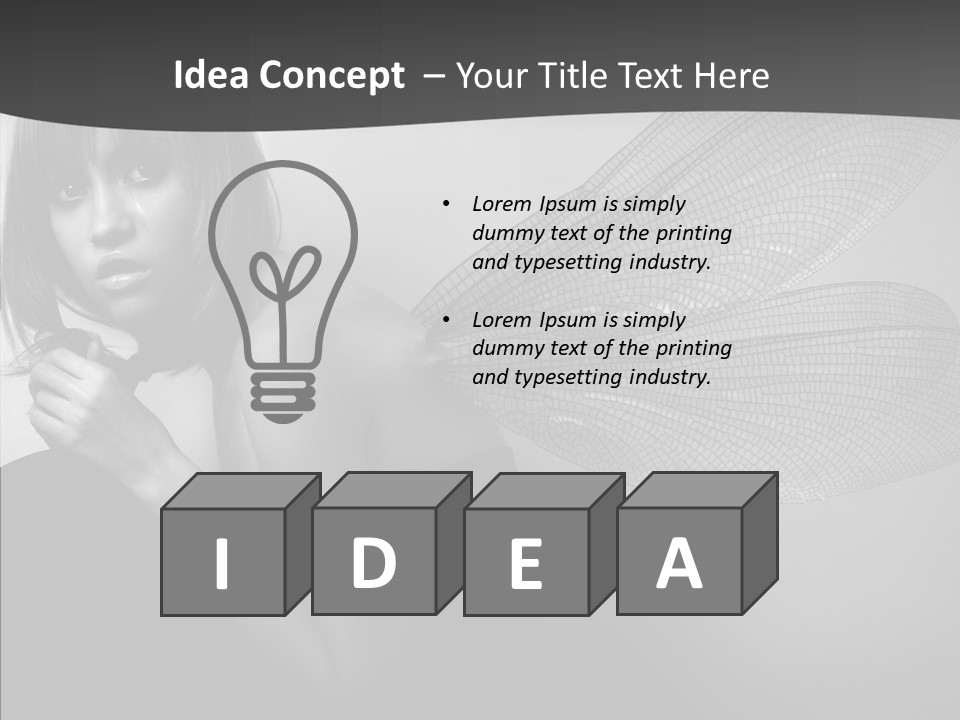 Women Artificial Faeries PowerPoint Template