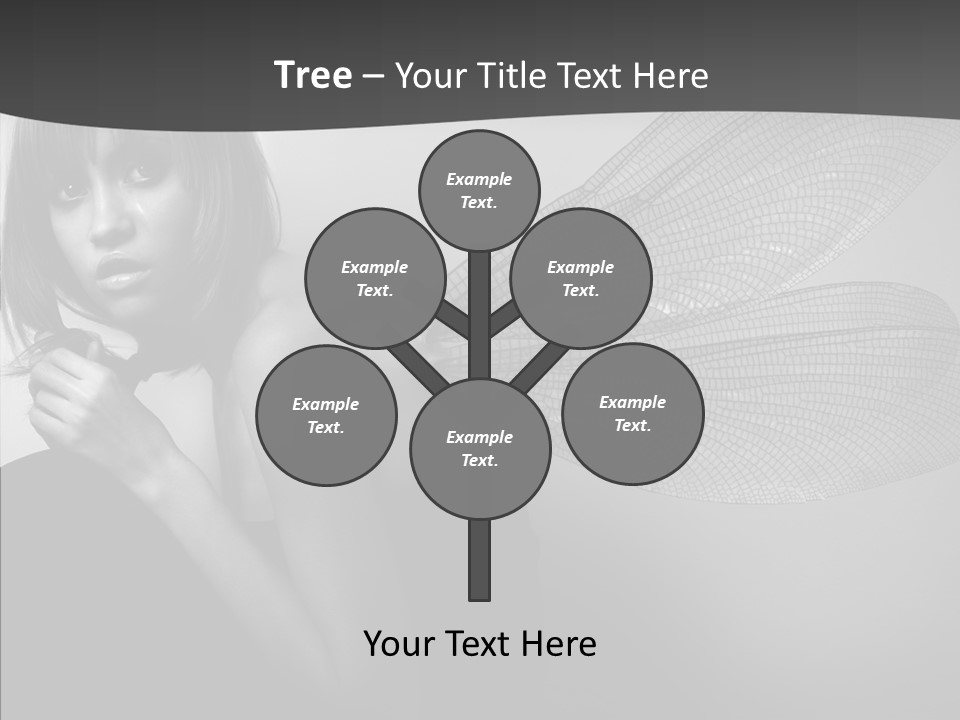 Women Artificial Faeries PowerPoint Template