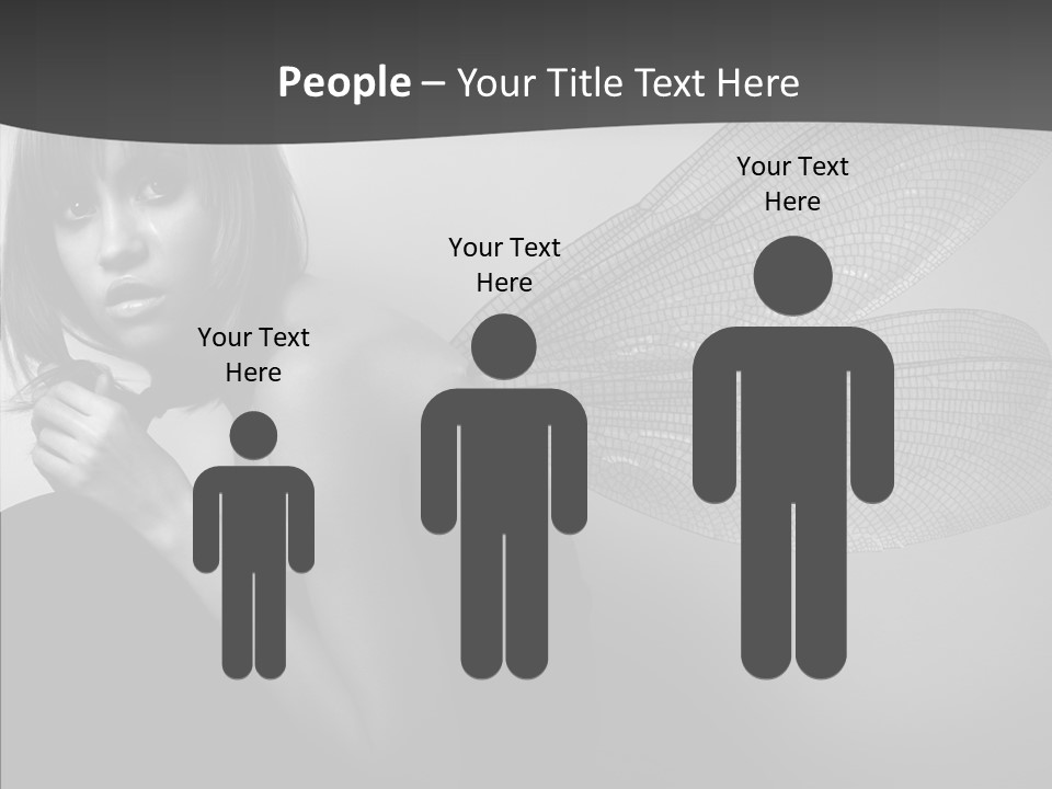 Women Artificial Faeries PowerPoint Template