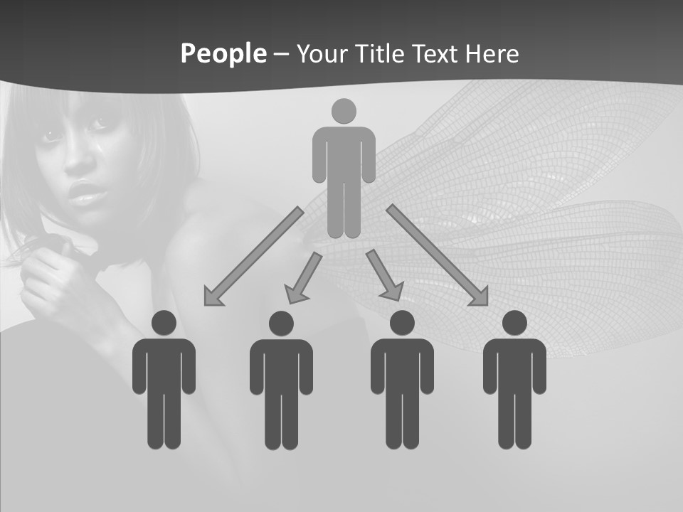 Women Artificial Faeries PowerPoint Template