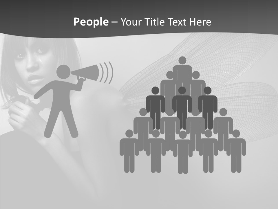 Women Artificial Faeries PowerPoint Template