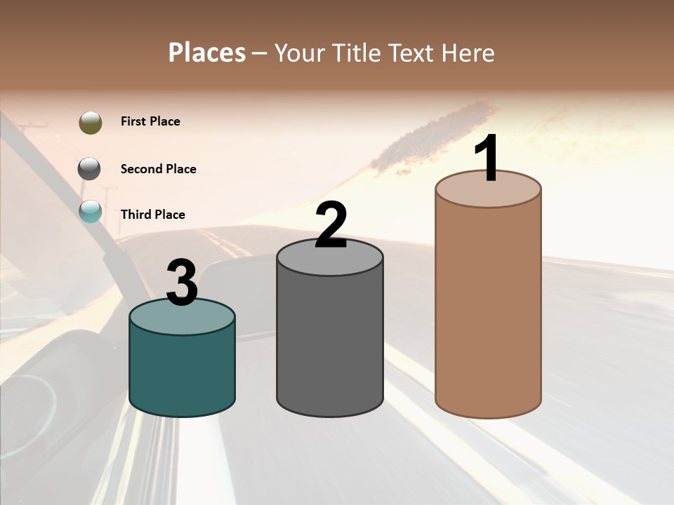 Automobile Futuristic Hill PowerPoint Template