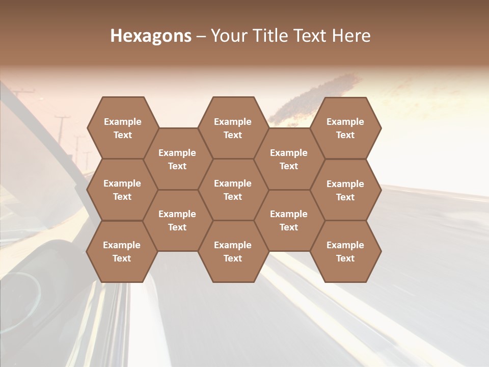 Automobile Futuristic Hill PowerPoint Template