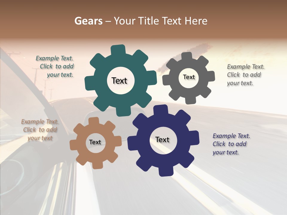 Automobile Futuristic Hill PowerPoint Template