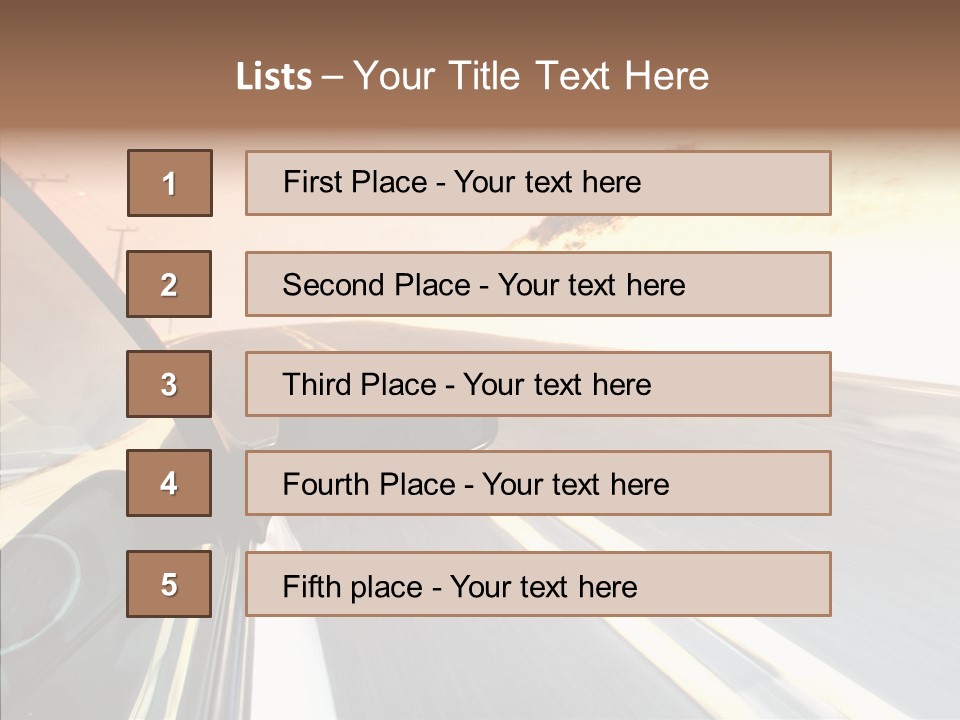 Automobile Futuristic Hill PowerPoint Template
