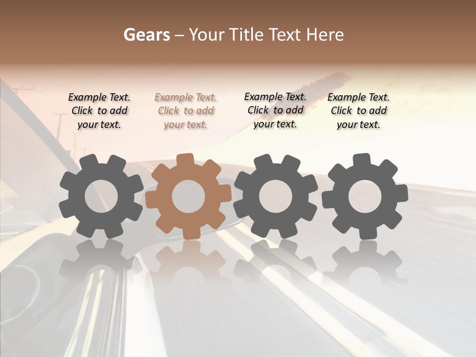 Automobile Futuristic Hill PowerPoint Template