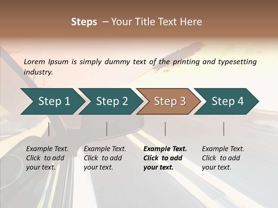 Automobile Futuristic Hill PowerPoint Template