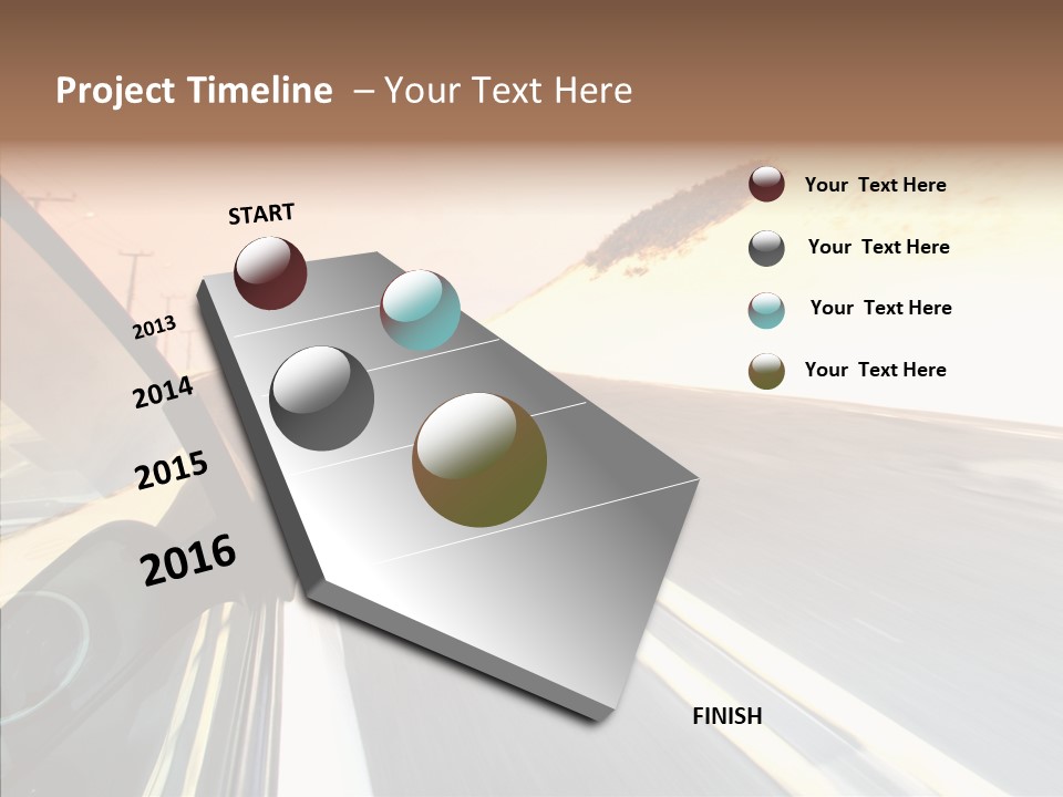 Automobile Futuristic Hill PowerPoint Template