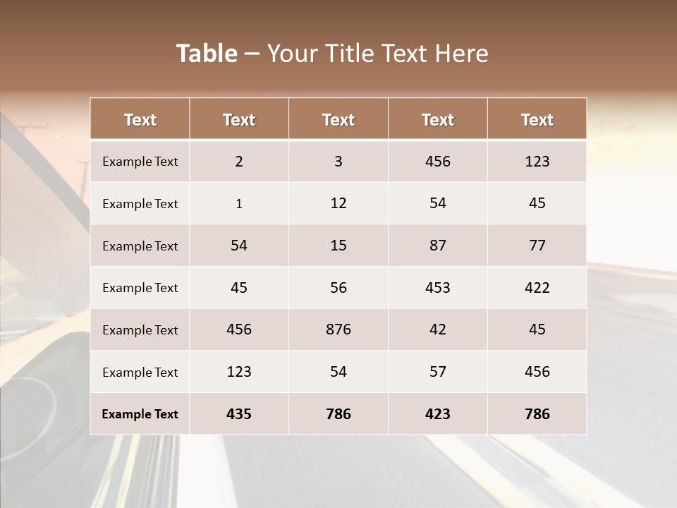 Automobile Futuristic Hill PowerPoint Template