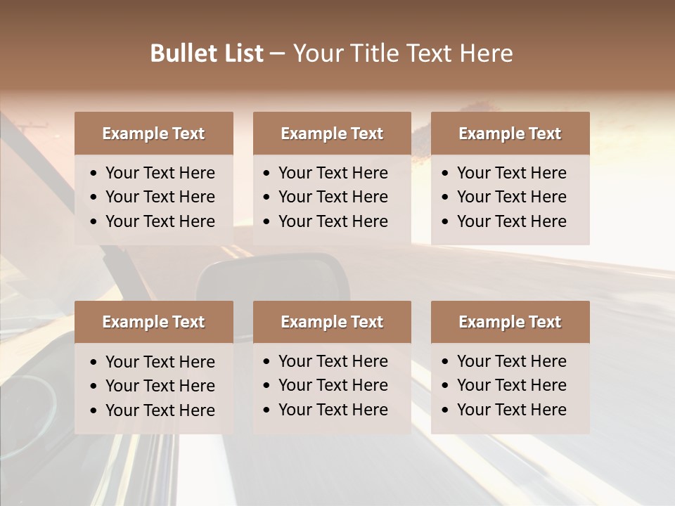 Automobile Futuristic Hill PowerPoint Template