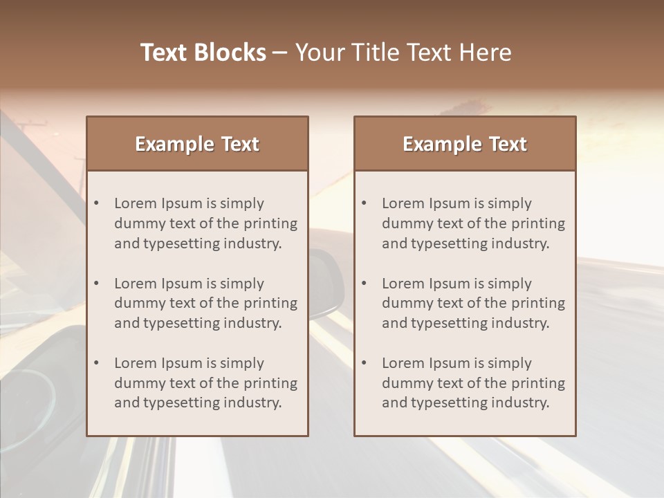 Automobile Futuristic Hill PowerPoint Template