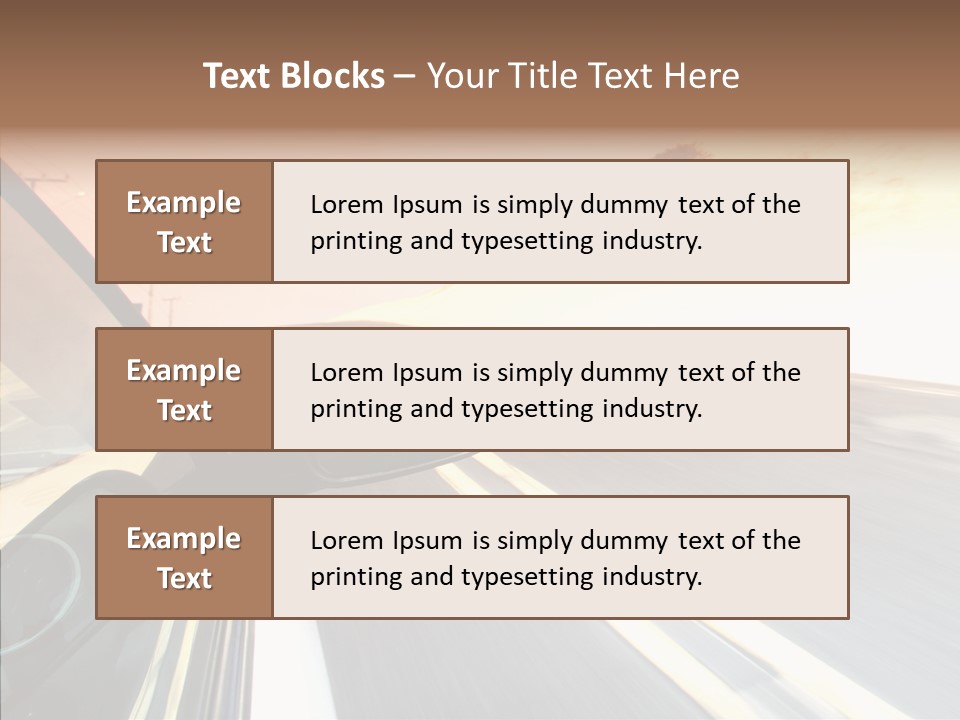 Automobile Futuristic Hill PowerPoint Template