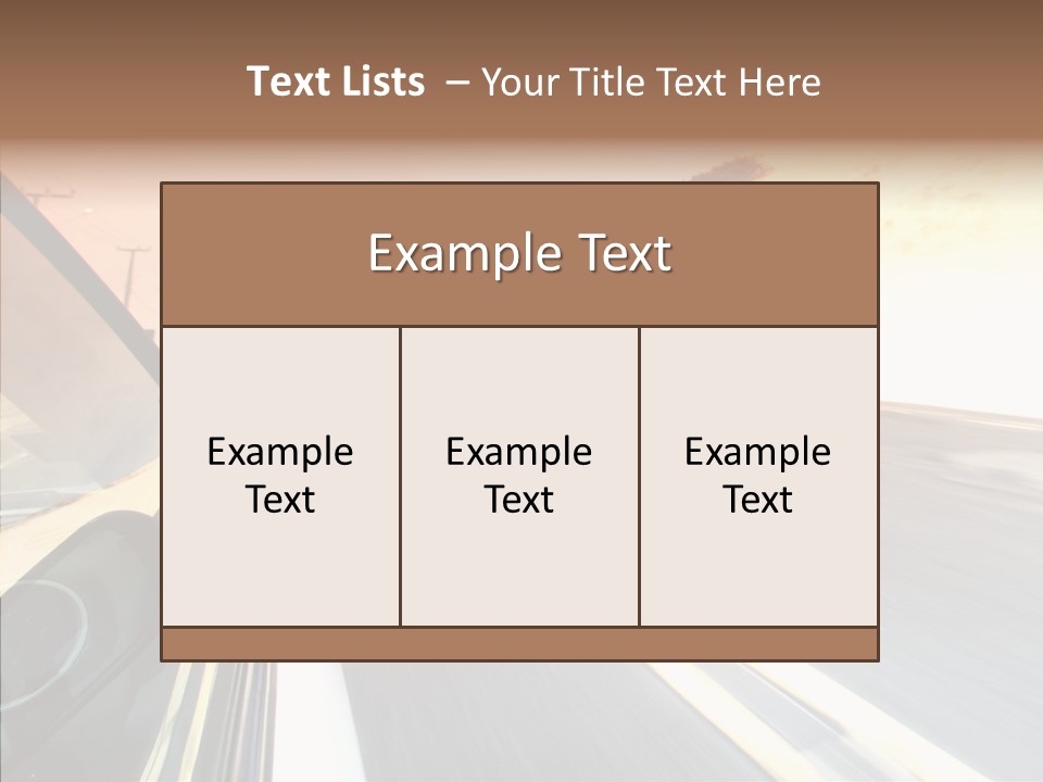 Automobile Futuristic Hill PowerPoint Template