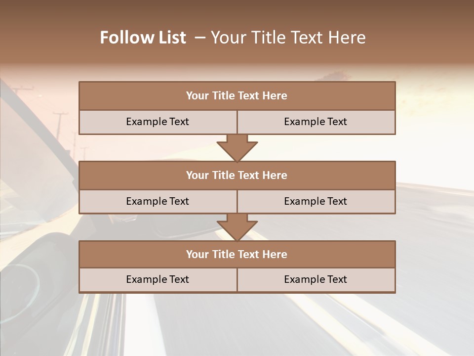 Automobile Futuristic Hill PowerPoint Template