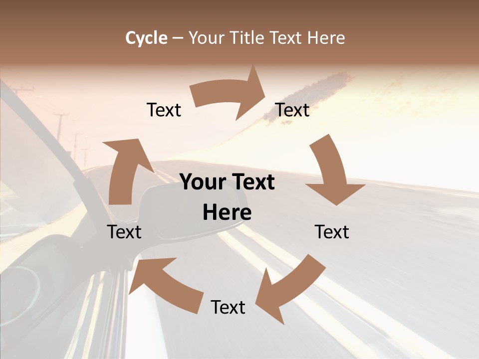 Automobile Futuristic Hill PowerPoint Template