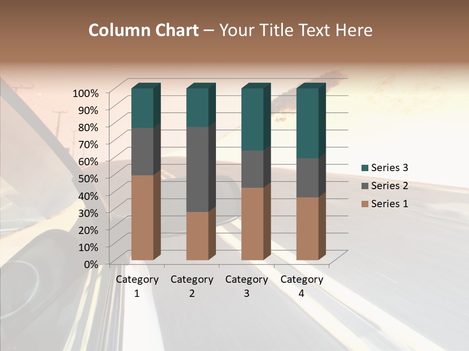 Automobile Futuristic Hill PowerPoint Template
