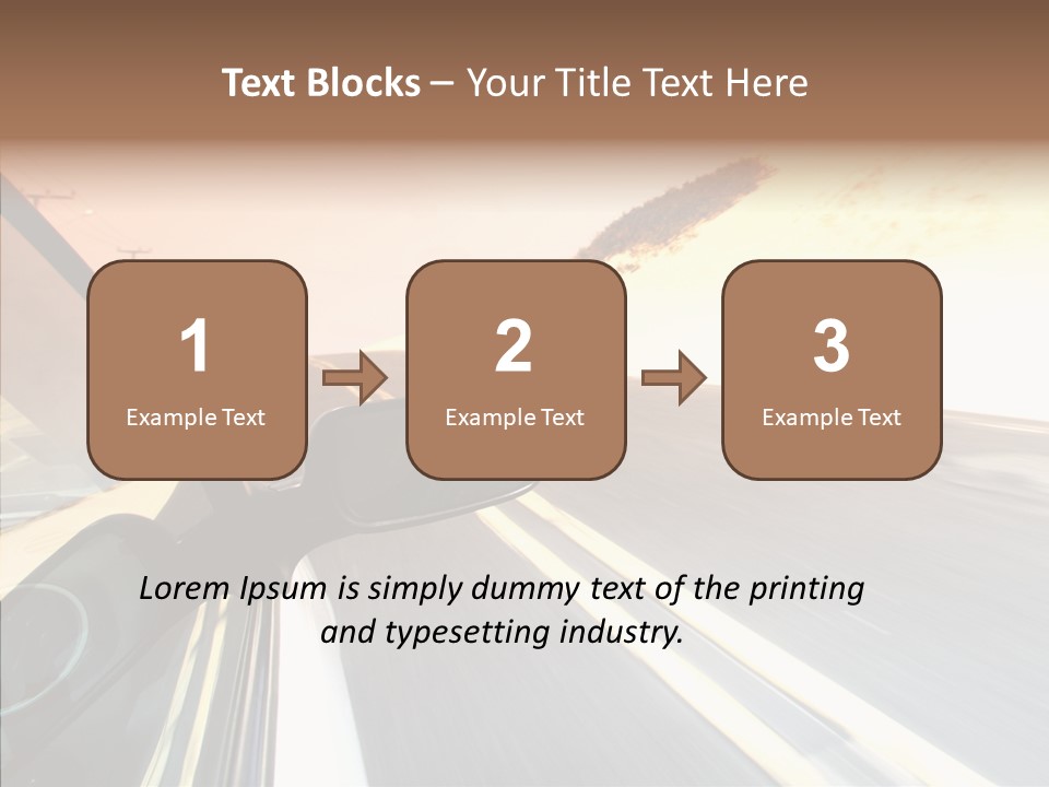 Automobile Futuristic Hill PowerPoint Template