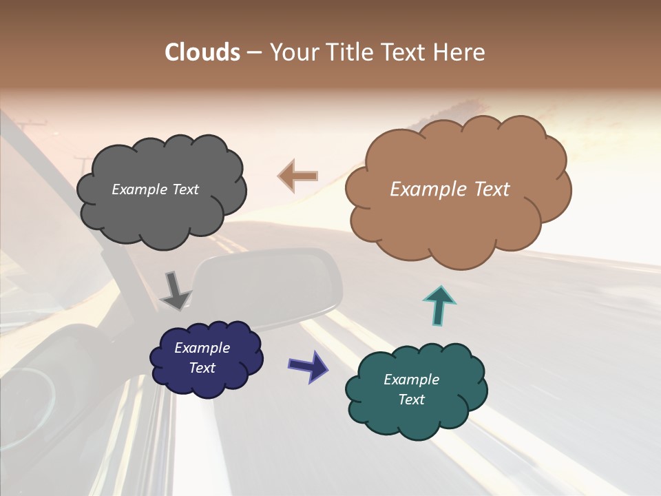 Automobile Futuristic Hill PowerPoint Template
