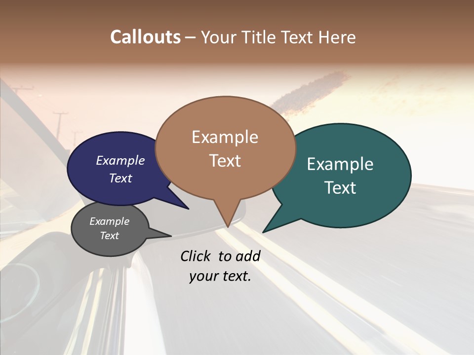 Automobile Futuristic Hill PowerPoint Template