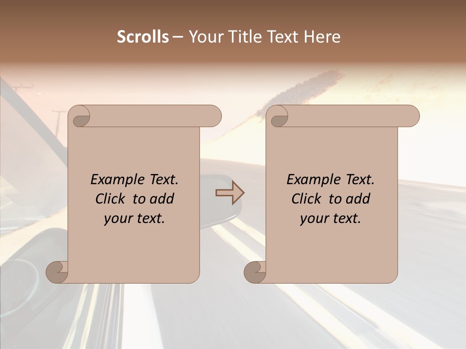 Automobile Futuristic Hill PowerPoint Template