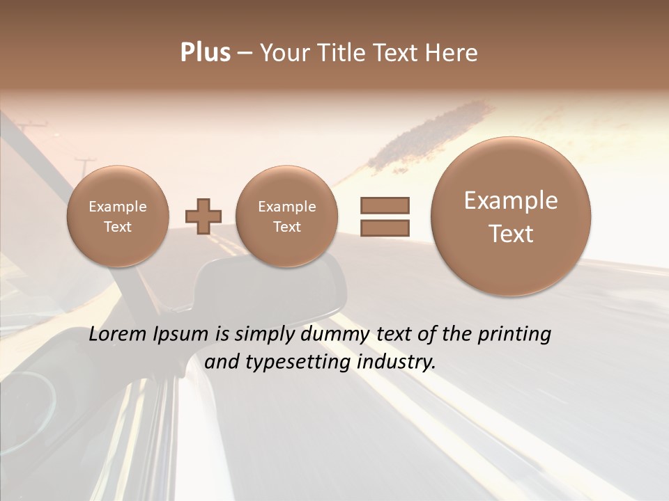 Automobile Futuristic Hill PowerPoint Template