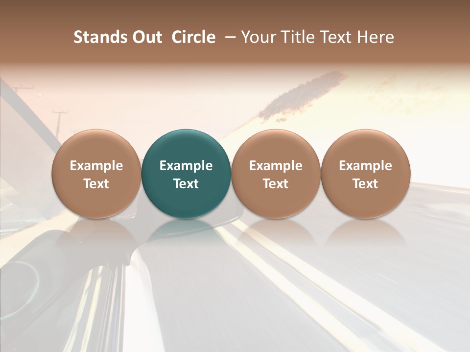 Automobile Futuristic Hill PowerPoint Template