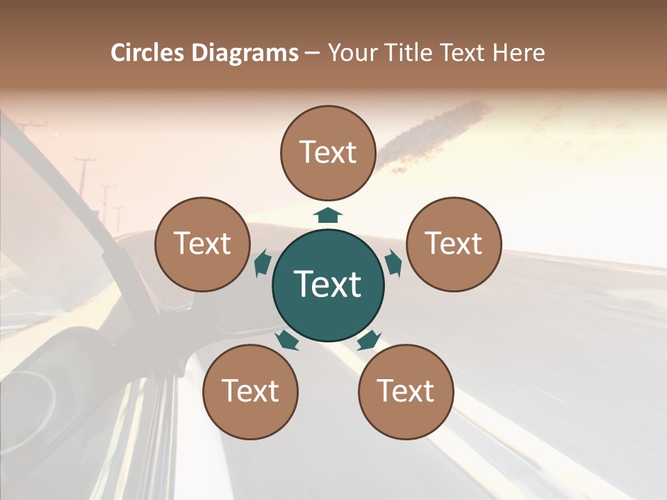 Automobile Futuristic Hill PowerPoint Template