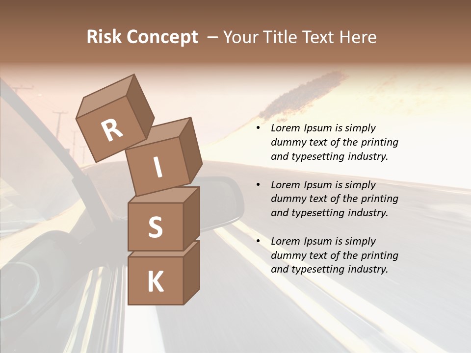 Automobile Futuristic Hill PowerPoint Template