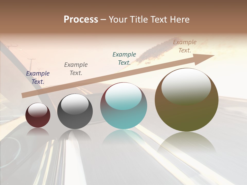 Automobile Futuristic Hill PowerPoint Template