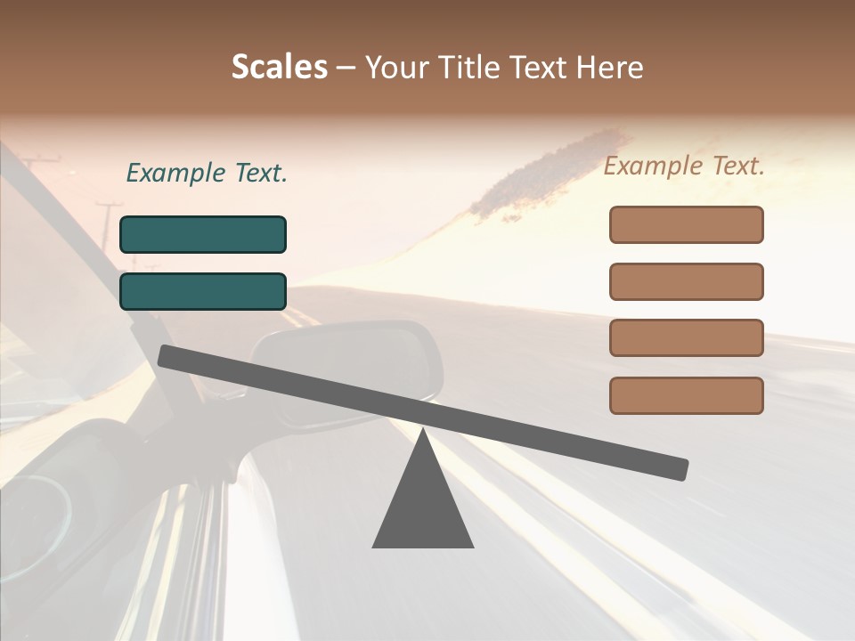 Automobile Futuristic Hill PowerPoint Template