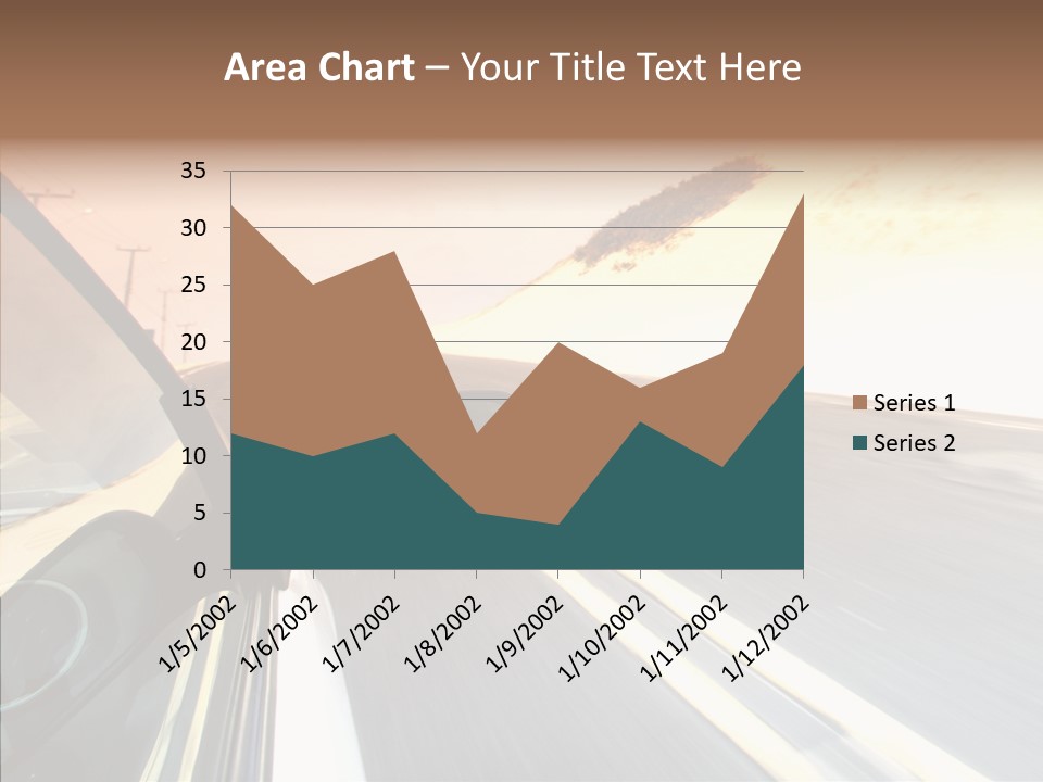 Automobile Futuristic Hill PowerPoint Template