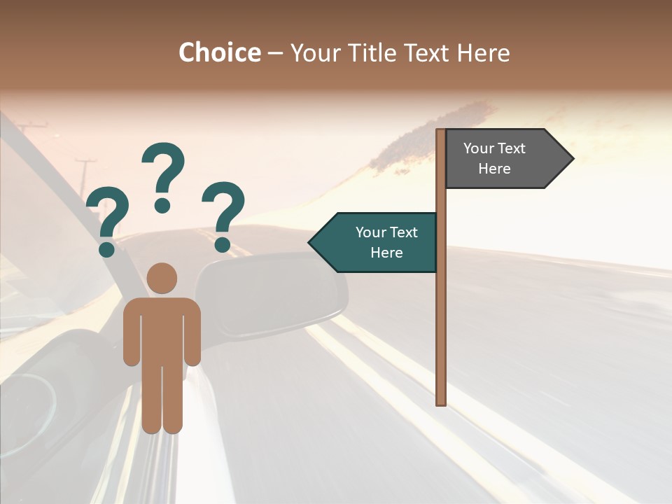Automobile Futuristic Hill PowerPoint Template