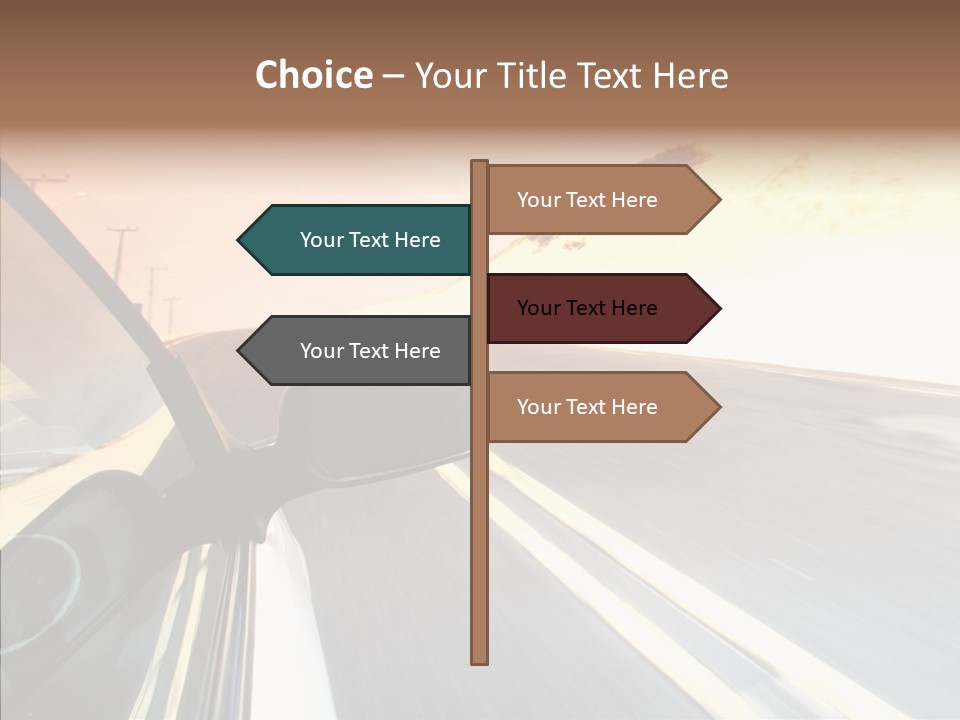 Automobile Futuristic Hill PowerPoint Template