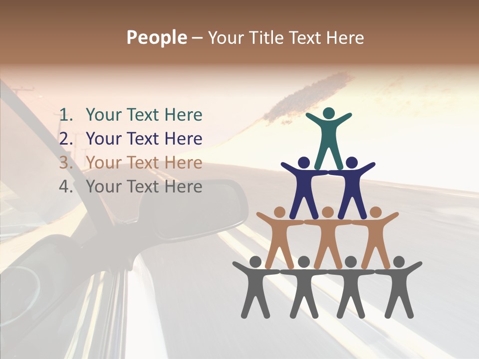 Automobile Futuristic Hill PowerPoint Template