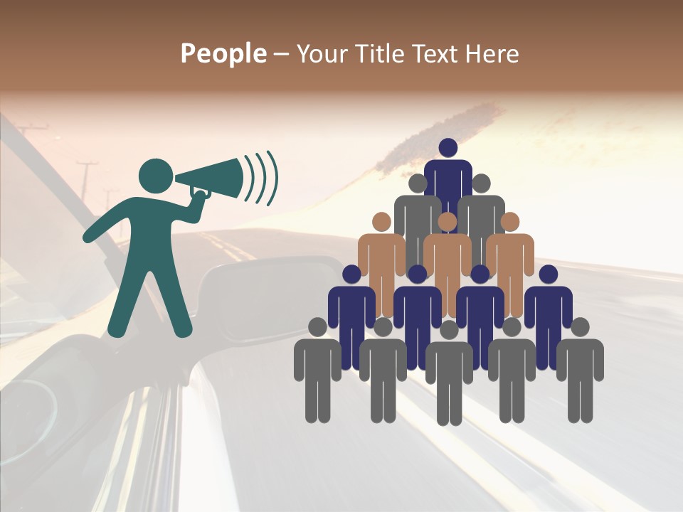 Automobile Futuristic Hill PowerPoint Template