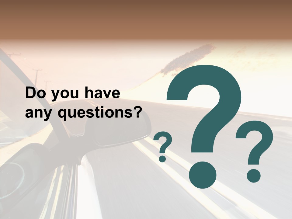 Automobile Futuristic Hill PowerPoint Template