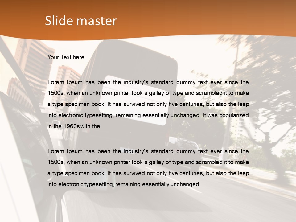 Street Mountain Line PowerPoint Template