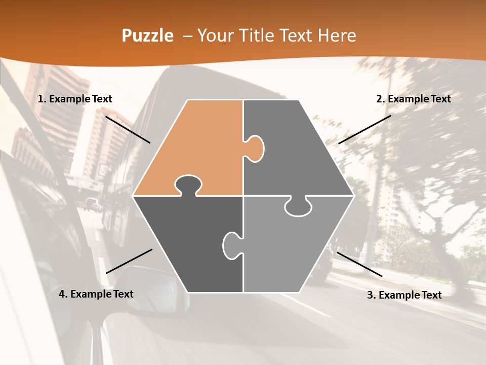 Street Mountain Line PowerPoint Template