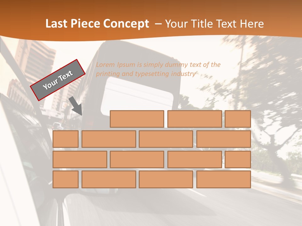 Street Mountain Line PowerPoint Template
