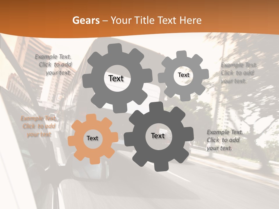 Street Mountain Line PowerPoint Template