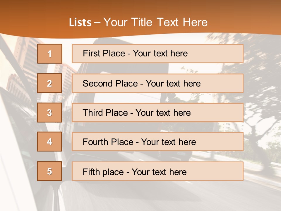 Street Mountain Line PowerPoint Template