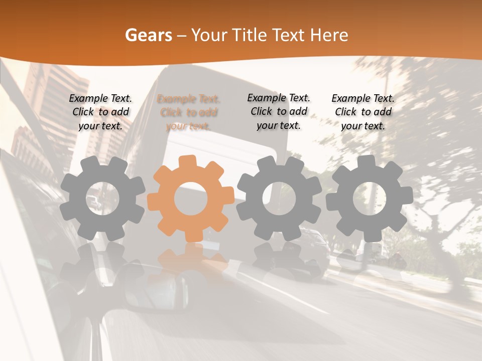 Street Mountain Line PowerPoint Template