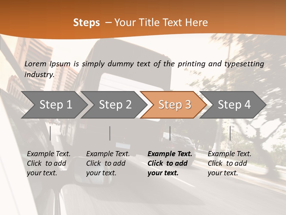 Street Mountain Line PowerPoint Template