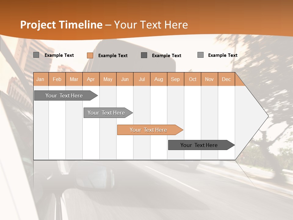 Street Mountain Line PowerPoint Template