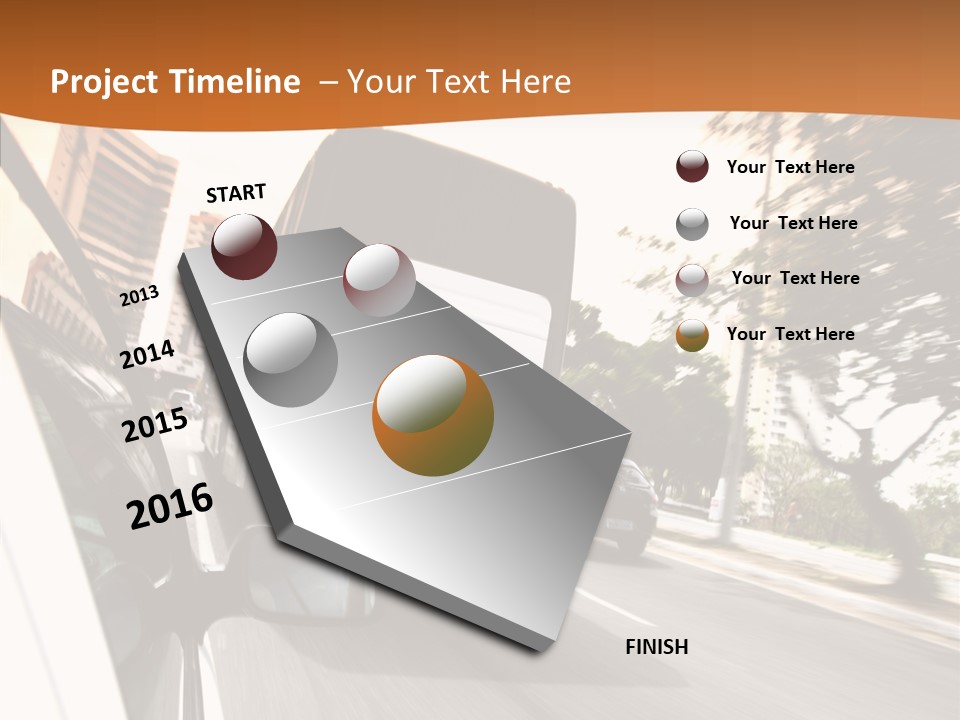 Street Mountain Line PowerPoint Template