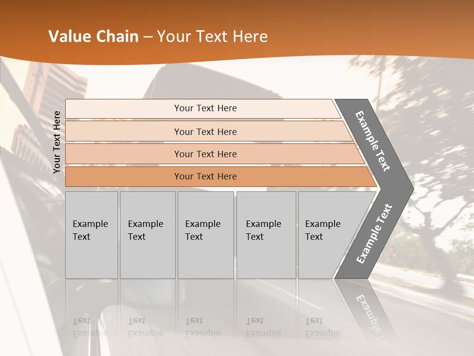 Street Mountain Line PowerPoint Template