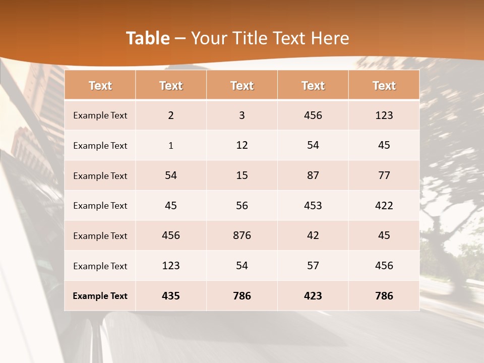 Street Mountain Line PowerPoint Template
