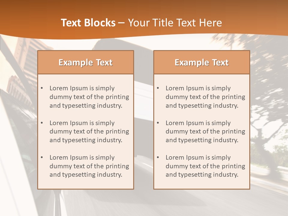 Street Mountain Line PowerPoint Template
