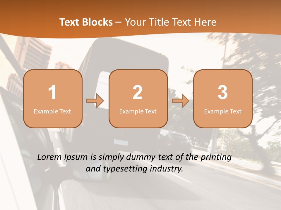 Street Mountain Line PowerPoint Template